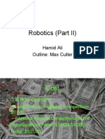 Robotics (Part II) : Hamid Ali Outline: Max Cutler