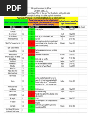 Iapfree Compatibility List Iapfree Compatibility List I - 