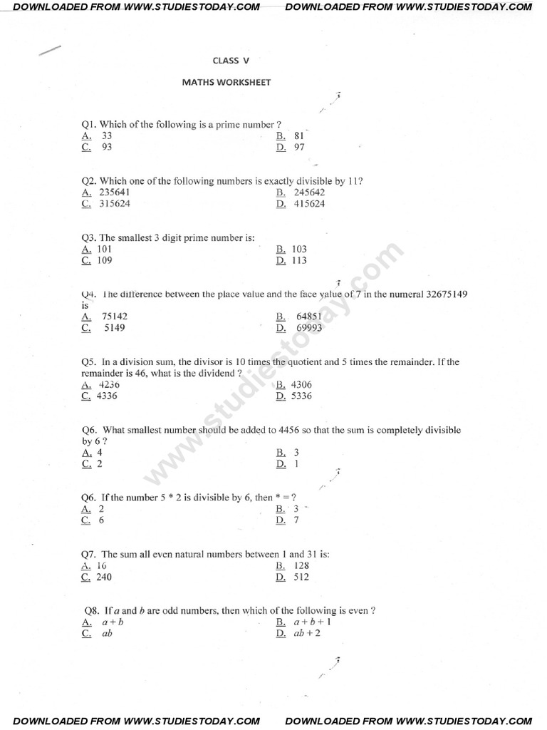 cbse assignment class 5