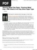 Download Weaving Metal Clay Paper Tutorial by beadysam SN209175973 doc pdf