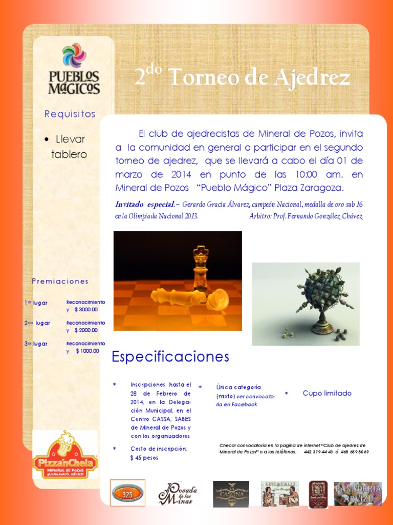 Cartel Ajedrez PDF | PDF | Juegos de mesa | Juegos de habilidad mental