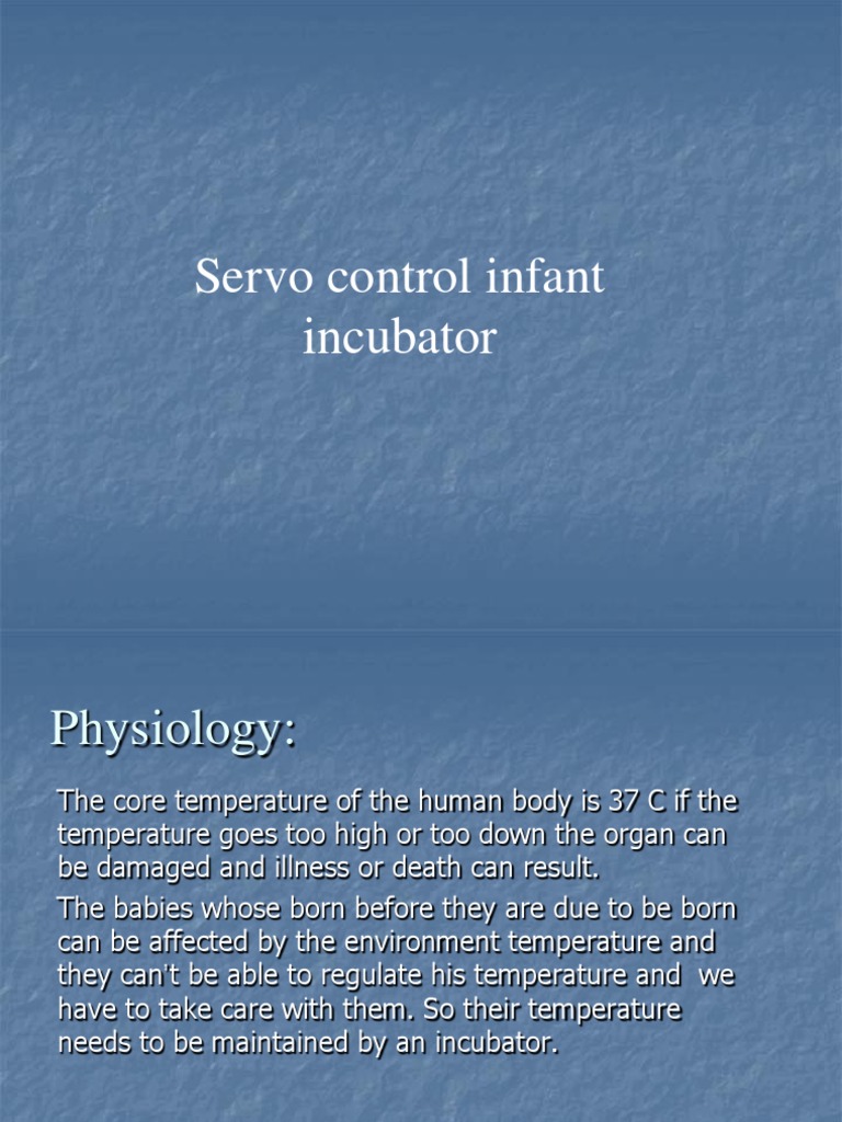 Servo Control Infant Incubator | PDF | Neonatal Intensive Care Unit | Hvac