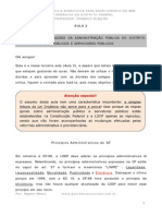 Princípios e obrigações da administração pública do DF