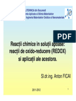 Reactii Redox Si Aplicatii Ale Acestora