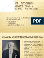 Ogledno Dobro "Radmilovac" Poljoprivrednog Fakulteta Beograd PP Prezentacija