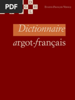 Vidocq - Dictionnaire argot-français