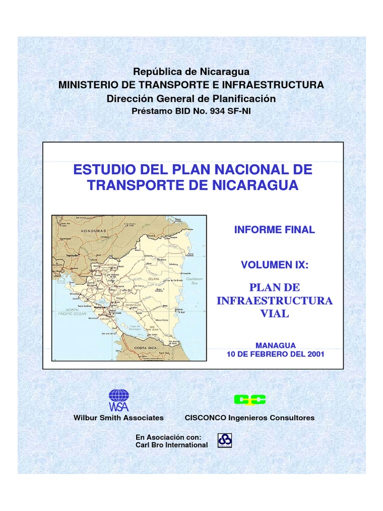 Plan Nacional de Transporte de Nicaragua | PDF | La carretera | Transporte
