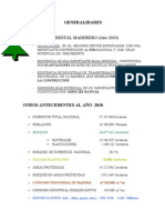 Sector Forestal Maderero (Año 2010) : Generalidades