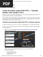 Download Como Descobrir Senha WiFi WPA - Tutorial Hacker Rede Wireless WPA by serginhoemc2 SN209226864 doc pdf