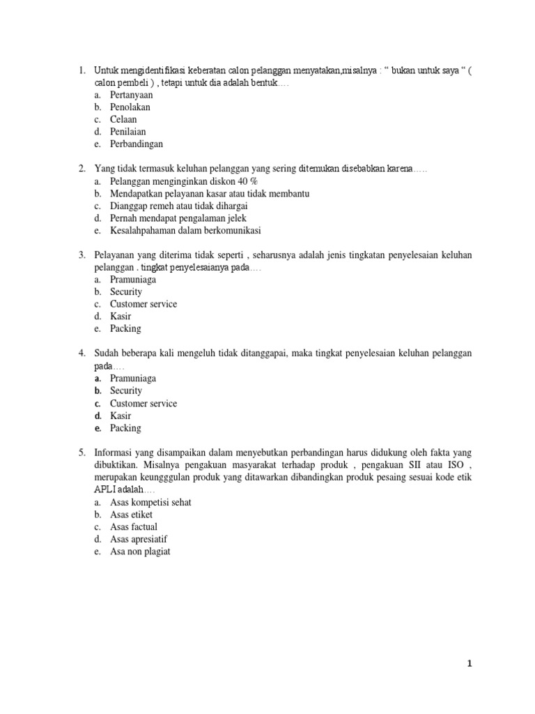 Latiahan Soal Negosiasi Pdf