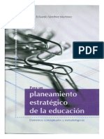 Planeamiento Estratégico de La Educación Sánchez Martínez