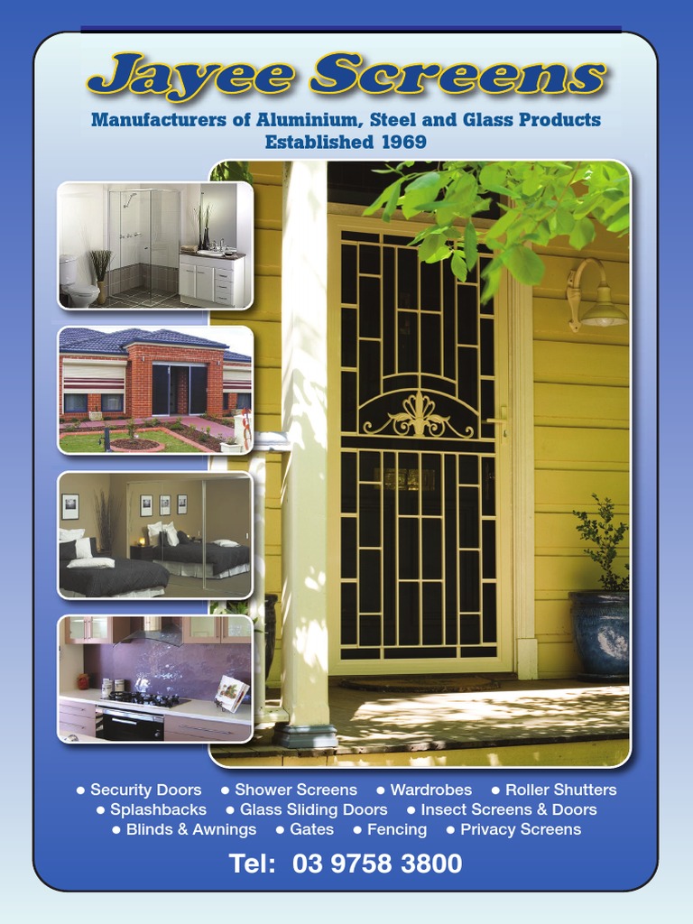 Jayee Screens Brochure PDF Door Shower