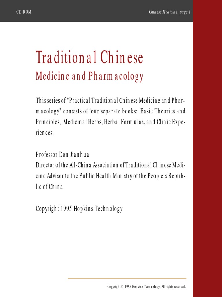 Traditional Chinese Medicine and Pharmacology | PDF | Traditional ...