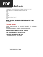 BIBLIOTECONOMIA - Manual de Catalogação regras resumidas AACR2