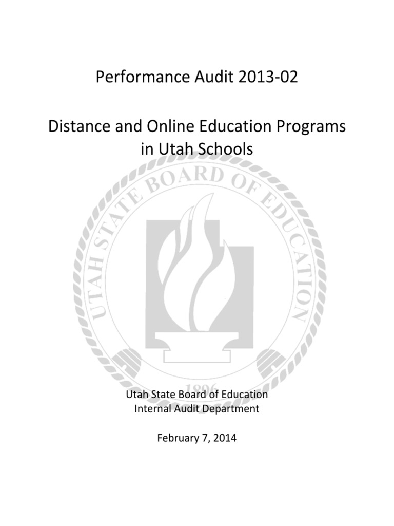 Utah Department Of Education >> Audit Distance And Online Education In Utah Schools Curriculum Utah Department Of Education >> Audit Distance And Online Education In Utah Schools Curriculum