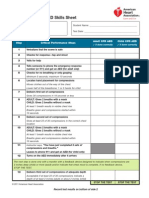 CPR AED Skills Sheet