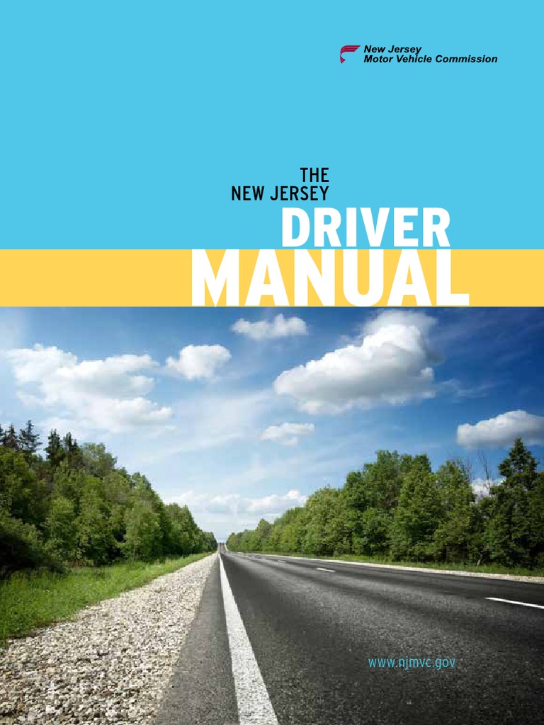 New Jersey Driver Manual PDF Driver's License Seat Belt