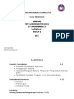 Manual Instrumen Literasi Membaca Saringan 1 Tahun 1 2013