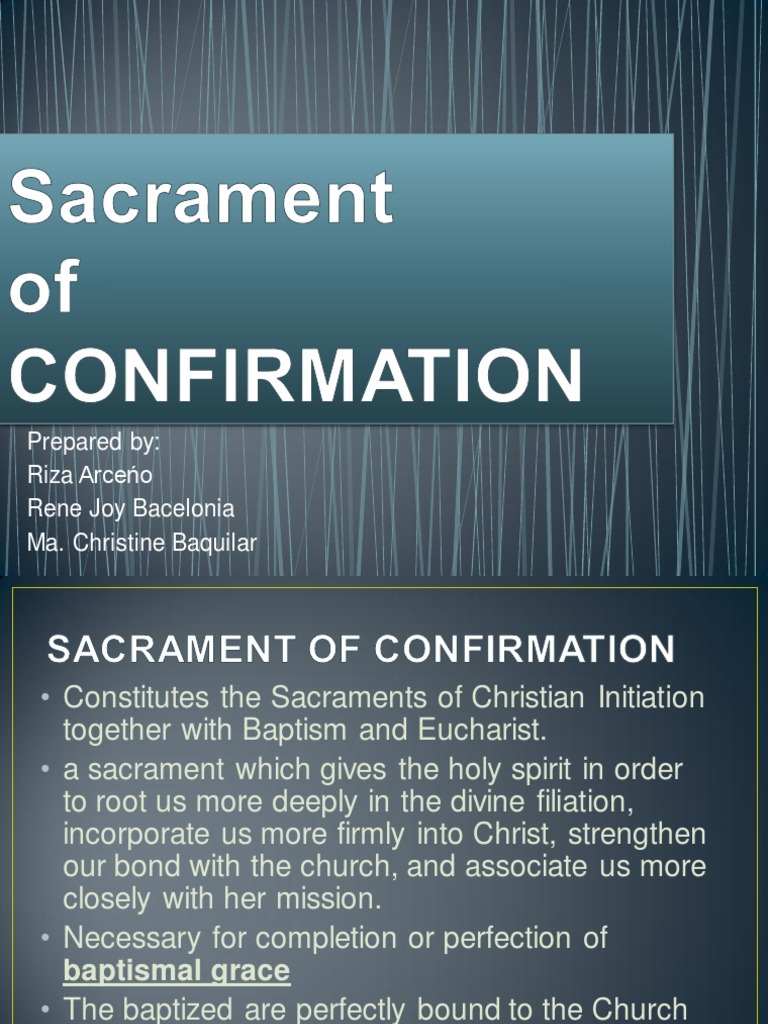 Understanding the Sacrament of Confirmation | PDF | Confirmation ...