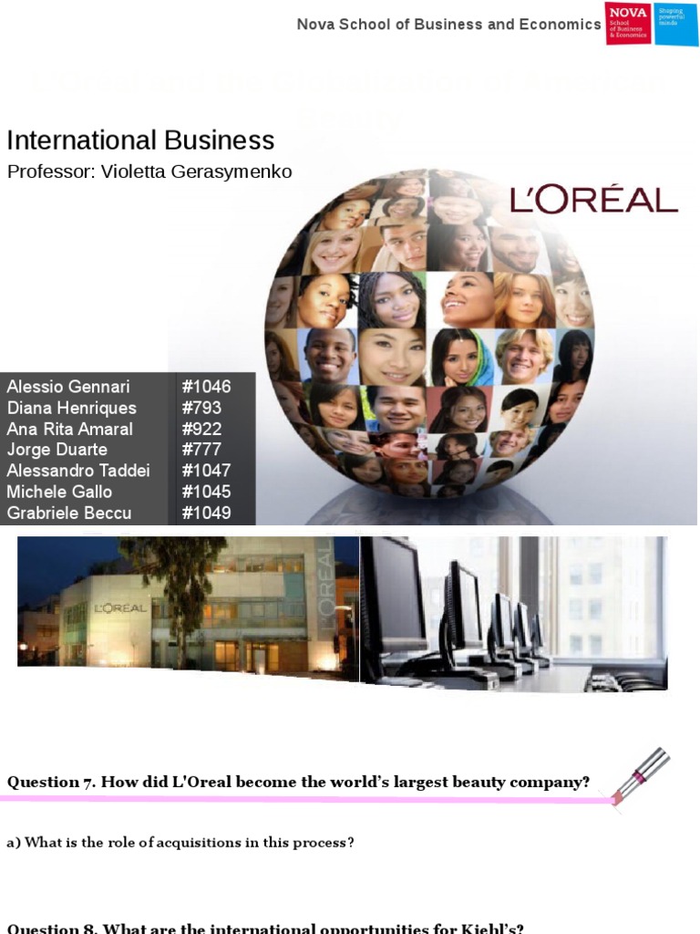 L'Oreal Case Study | PDF | Global Business Organization | Mergers And ...