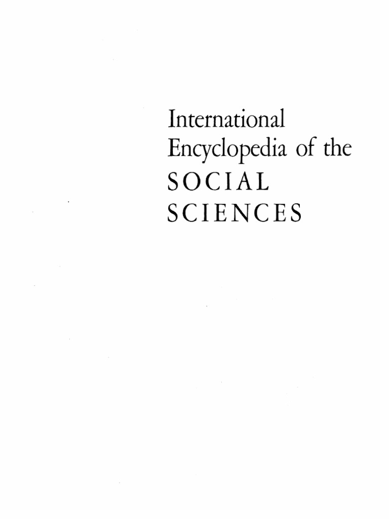 International Encyclopedia of The Social Sciences v4 (David