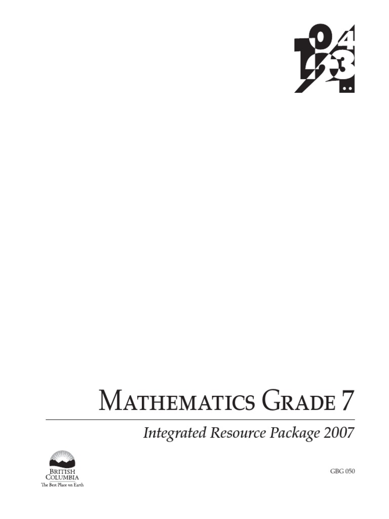 BC Ed Math Curr gr7 | PDF | Fraction (Mathematics) | Mental Image