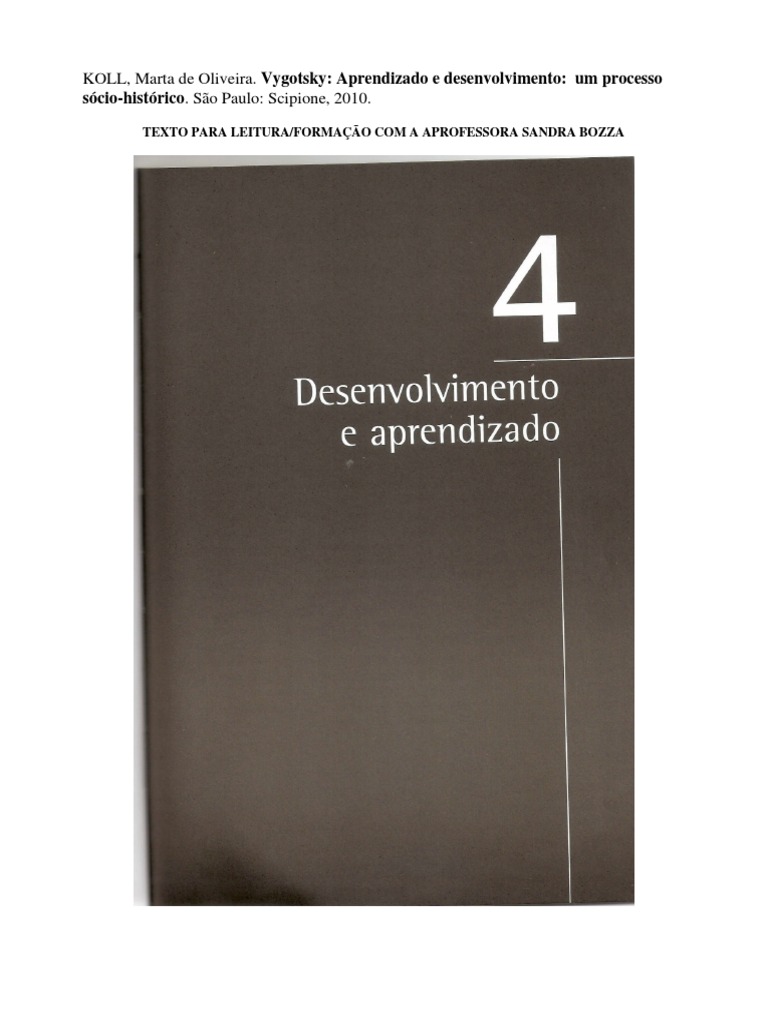 Vygotsky: Aprendizado e Desenvolvimento | PDF | Pedagogia | Aprendizado