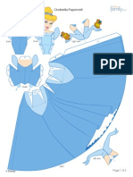 Cinderella Cinderela Para Recortar e Montar 3D