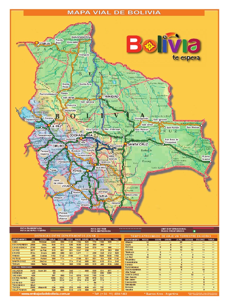 Mapa Vial y Turístico de Bolivia | PDF