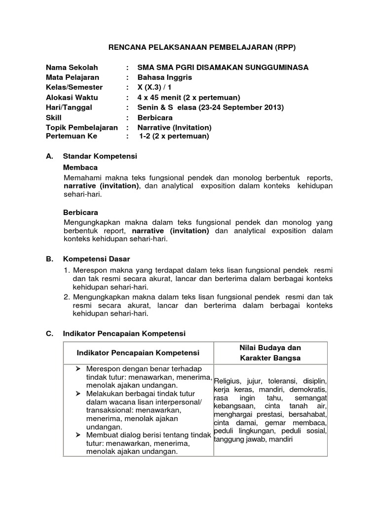 Teks Monolog Bahasa Inggris Untuk Sma Terkait Teks