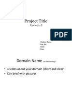ProjectReviewFormat Slide