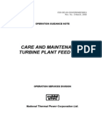 Maintain turbine plant feed systems