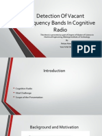 Detection of Vacant Frequency Bands in Cognitive Radio