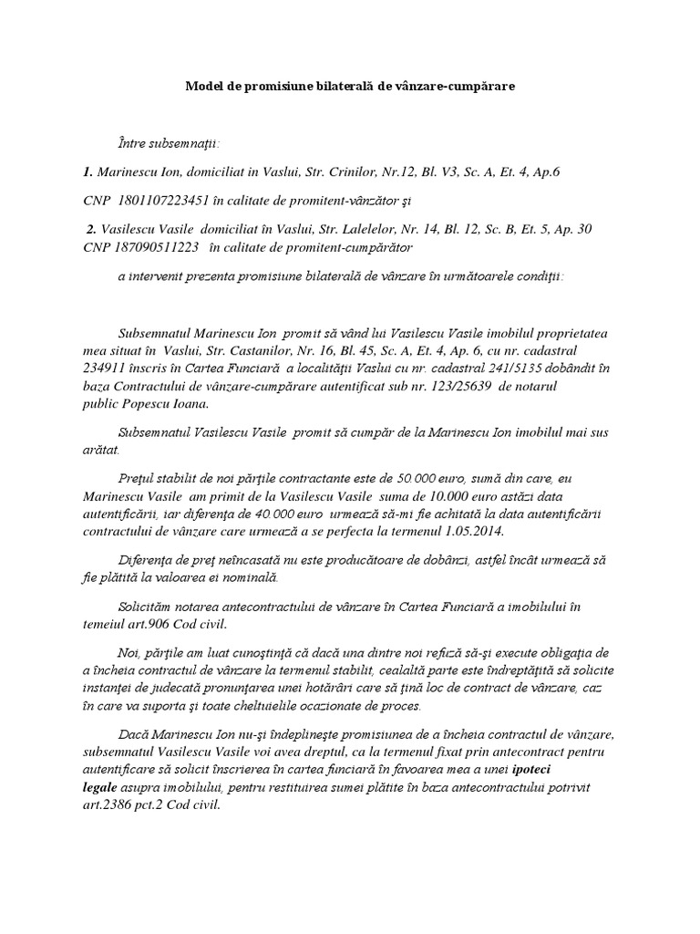 Antecontract V C