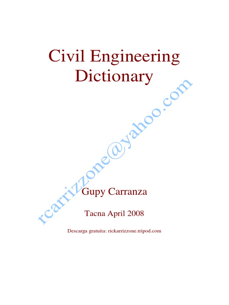 Civil Engineering Dictionary | PDF