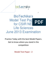 CSIR Model Paper II