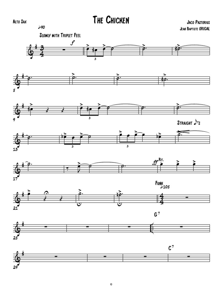 Chicken Alto Sax Pdf Pdf