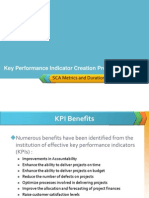 Key Performance Indicator Creation Process Overview: SCA Metrics and Durations Taskforce