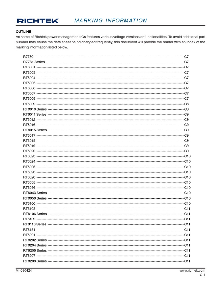 Richtek Marking Code | PDF | Chess | Chess Theory