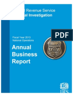 IRS-CI Fiscal Year 2013 Annual Business Report