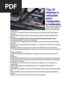 Top 10 defeitos e soluções para notebooks