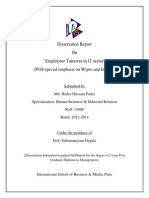 Dissertation Report On "Employees Turnover in IT Sector" (With Special Emphasis On Wipro and Infosys)