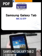 IMC and Segmentation, targeting and positioning of Samsung Galaxy Tab.