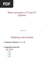 Basic Concepts in CT and DT Systems