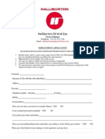The Halliburton Employment Application Form