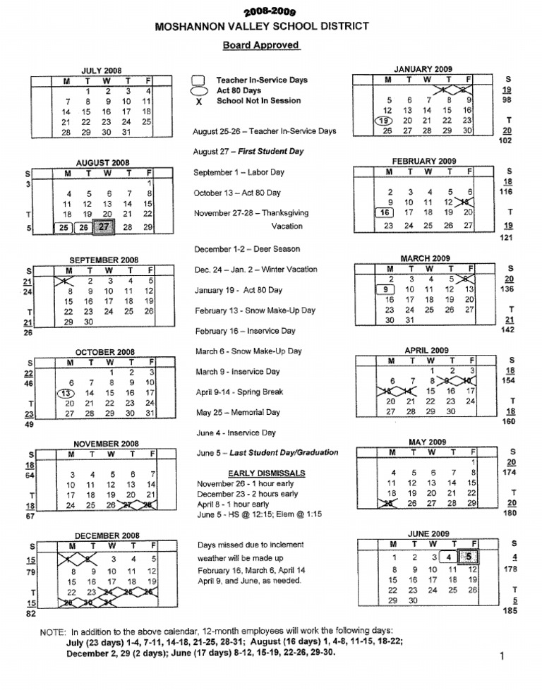 School calendar 08 09 pdf