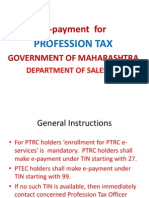 E-payment for Profession Tax