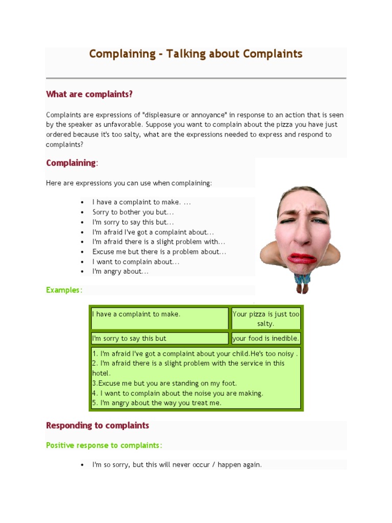 Polite Complaint Expressions | PDF | Language Arts & Discipline