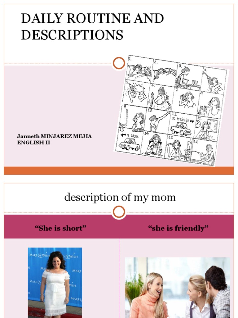 Daily Routine and Descriptions of Mom | PDF