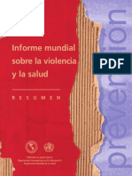 Informe Mundial Tipos de Violencia